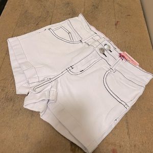 Girls white jean shorts